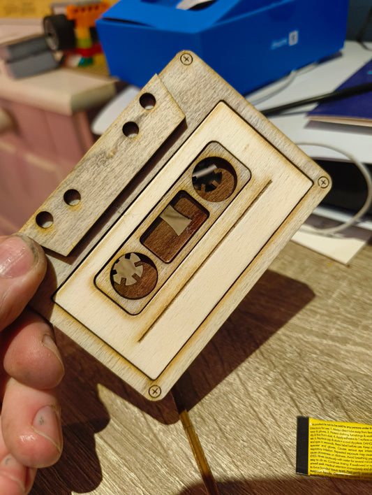 Wooden Cassette Tape
