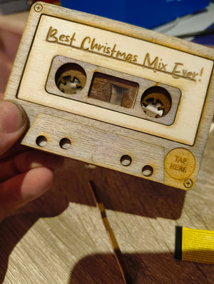 Wooden Cassette Tape