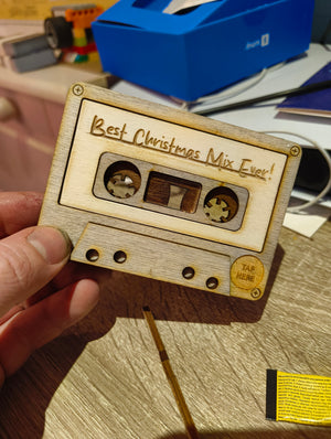 Wooden Cassette Tape