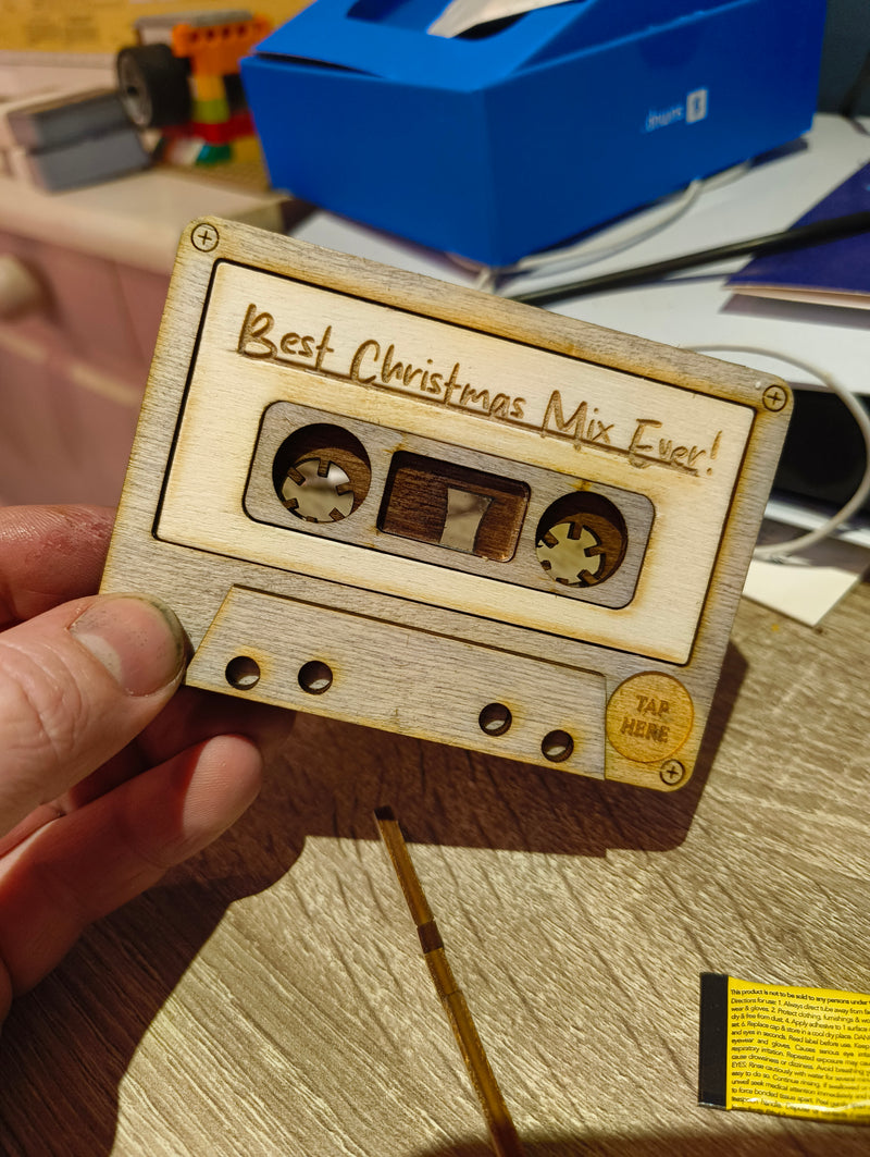 Wooden Cassette Tape