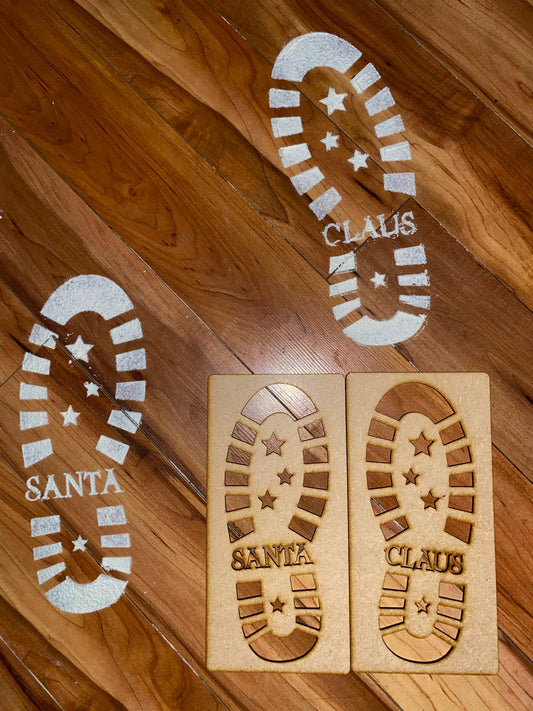 Jolly Tracks: Santa's Footprint Stencil Kit